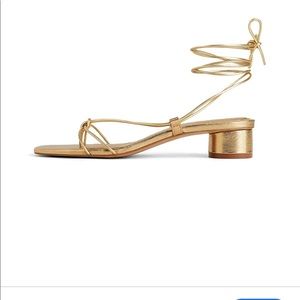 zara gold strappy sandals
